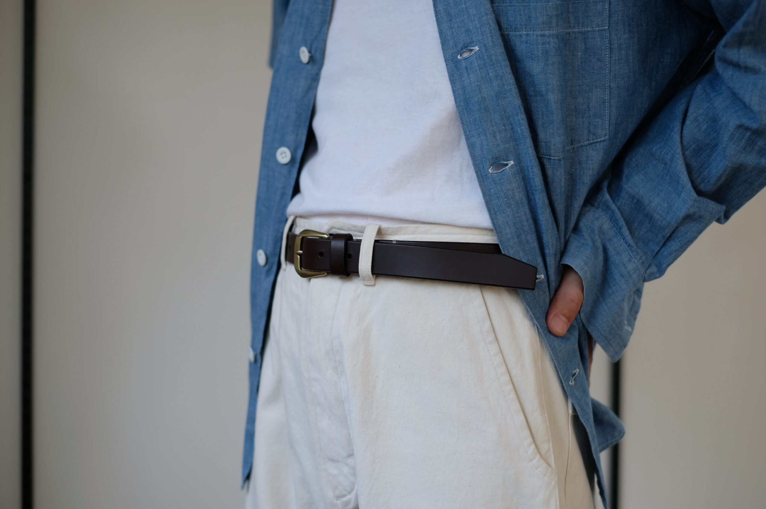 -WORKS 032- Shelly(一枚仕立て 27mm幅 belt)